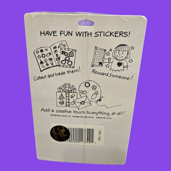 1992 Sealed NEW Vintage Hallmark Stickers Sweet Garden Cat on Piano Cute Kittens - Picture 3 of 4